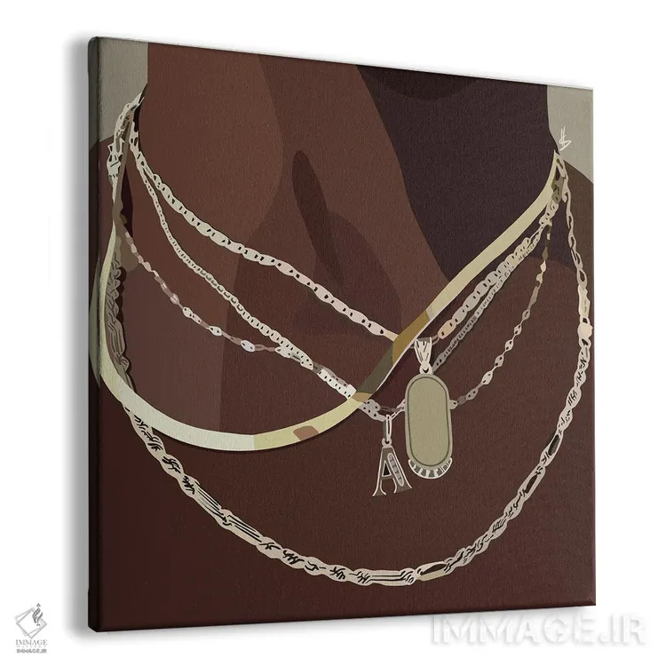 تابلو زنجیر طلایی اثر آرتپِیسیئی - نمای پرسپکتیو محصول