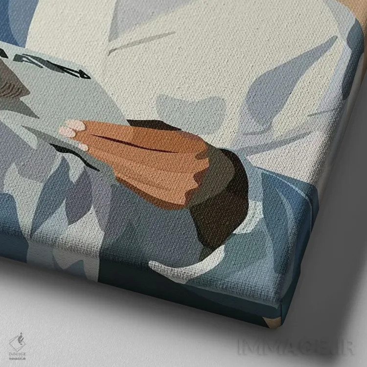 تابلو دوستی زنانه (جشن دوستی میان زنان) اثر آرتپِیسیئی - نمای نزدیک بافت بوم