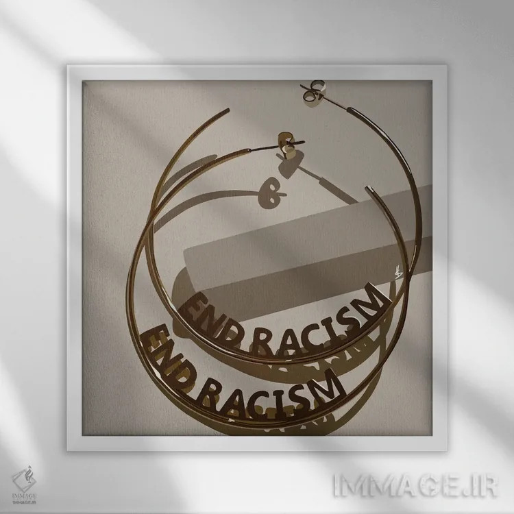 تابلو پایان دادن به نژادپرستی اثر آرتپِیسیئی - نمای قابدار سفید