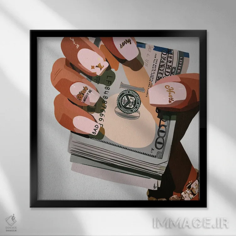 تابلو دوازده صد (اصطلاح عامیانه برای ۱۲۰۰) اثر آرتپِیسیئی - نمای قابدار مشکی