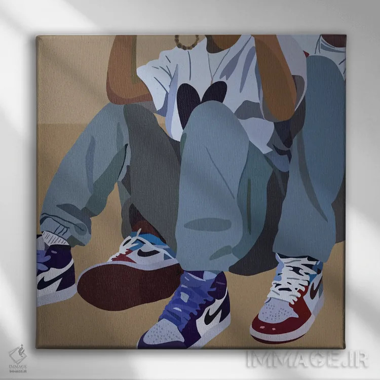 تابلو عشق پراحساس (بازی با کلمه sole به معنای کف پا) اثر آرتپِیسیئی - نمای روبهرو روی دیوار