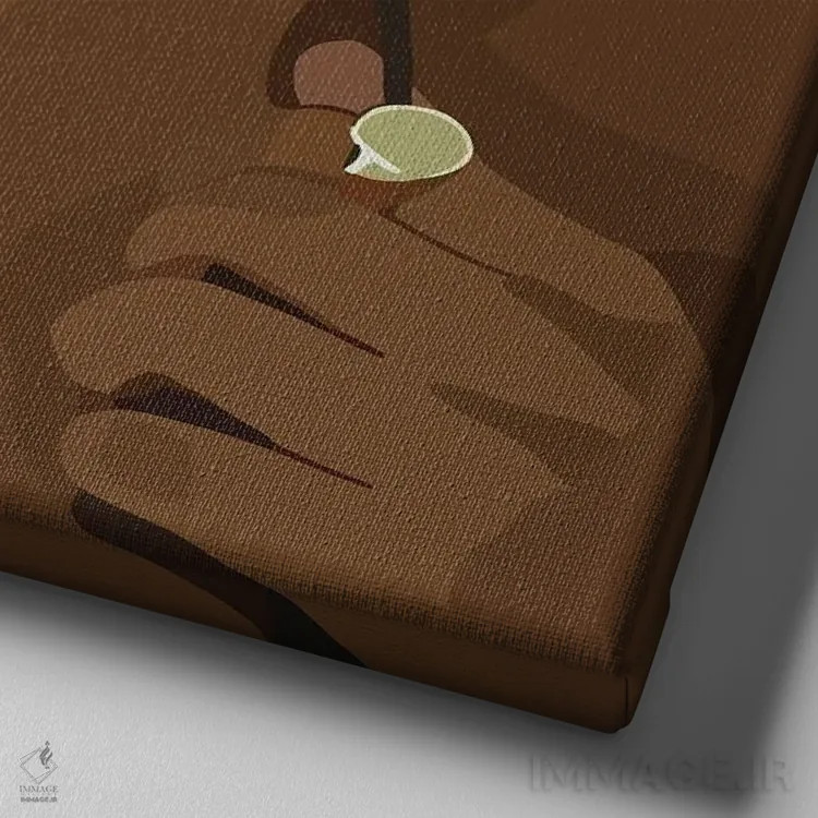 تابلو نفرتیتی طلایی اثر آرتپِیسیئی - نمای نزدیک بافت بوم