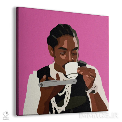 تابلو چای نوشیدن (احتمالاً با اشاره به گپ و شایعه) اثر آرتپِیسیئی - نمای پرسپکتیو محصول