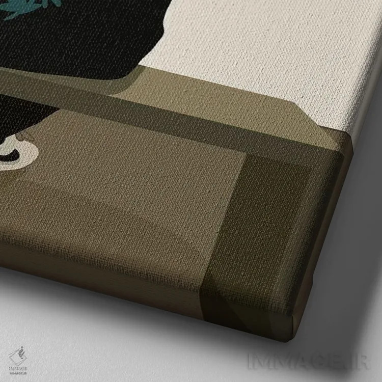 تابلو خرید گل اثر آرتپِیسیئی - نمای نزدیک بافت بوم