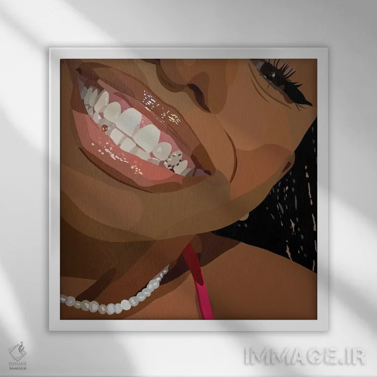 تابلو بگو پنیر (برای عکس گرفتن) اثر آرتپِیسیئی - نمای قابدار سفید