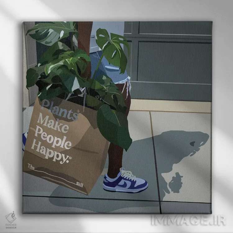 تابلو گیاهان مادرها را خوشحال میکنند اثر آرتپِیسیئی - نمای روبهرو روی دیوار
