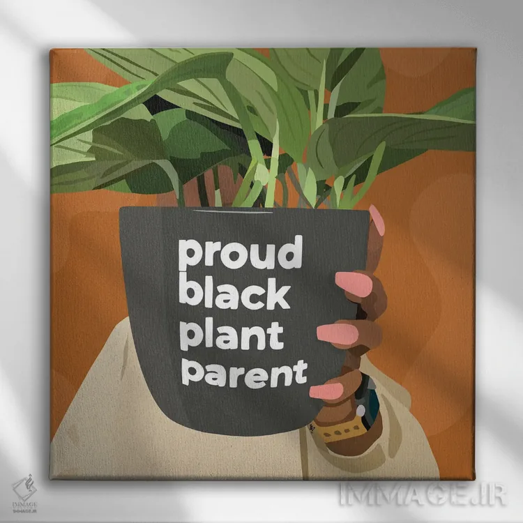 تابلو سرپرست گیاه سیاهپوست اثر آرتپِیسیئی - نمای روبهرو روی دیوار