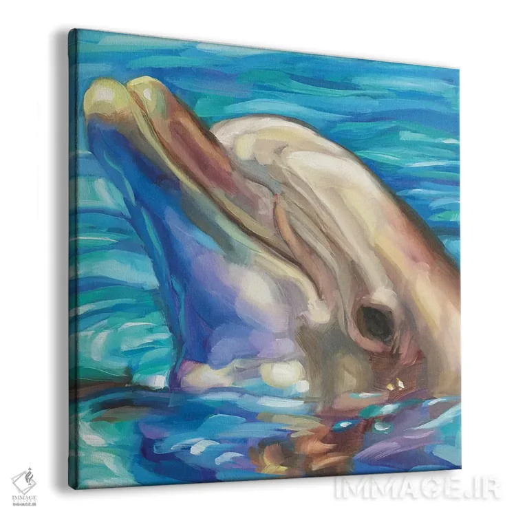 تابلو مطالعه دلفین اثر هالی استورلی - نمای پرسپکتیو محصول