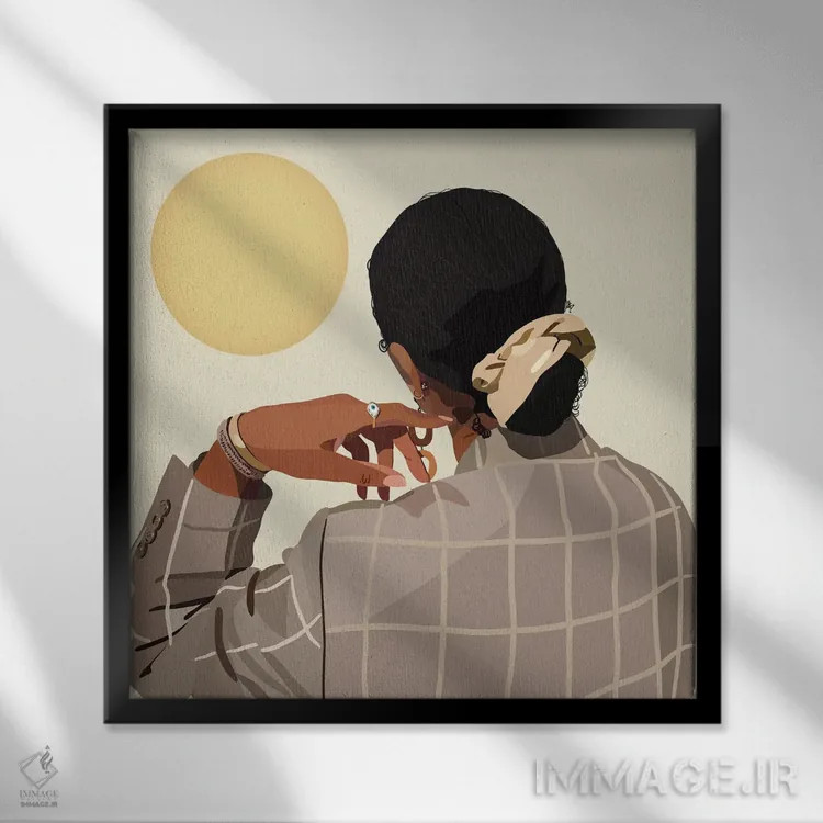 تابلو تأیید کردن (انرژی مثبت دادن) اثر آرتپِیسیئی - نمای قابدار مشکی