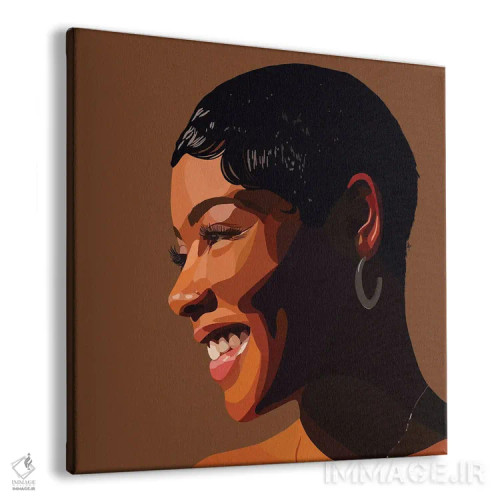 تابلو دختر پوست قهوهای اثر آرتپِیسیئی - نمای پرسپکتیو محصول