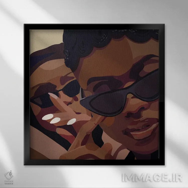 تابلو در سایه اثر آرتپِیسیئی - نمای قابدار مشکی