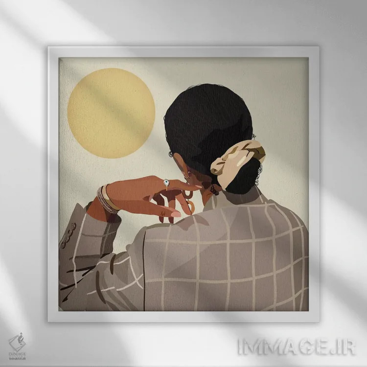 تابلو تأیید کردن (انرژی مثبت دادن) اثر آرتپِیسیئی - نمای قابدار سفید