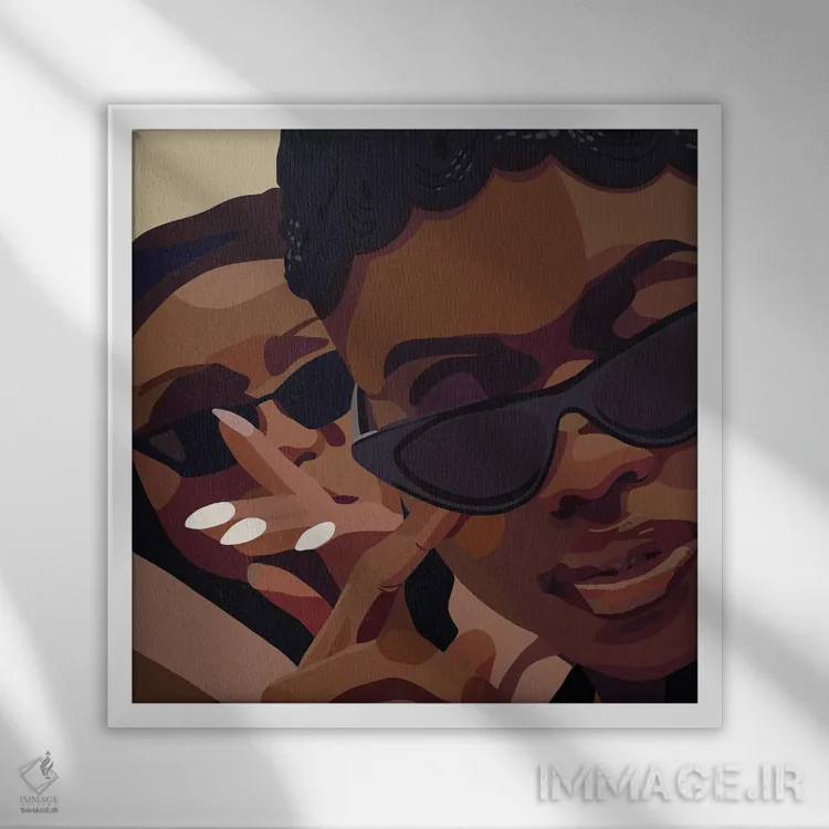 تابلو در سایه اثر آرتپِیسیئی - نمای قابدار سفید