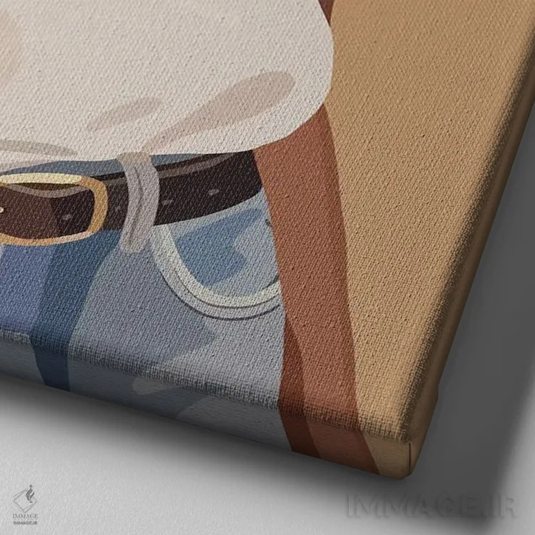 تابلو موی طبیعی هم حرفهای است اثر آرتپِیسیئی - نمای نزدیک بافت بوم