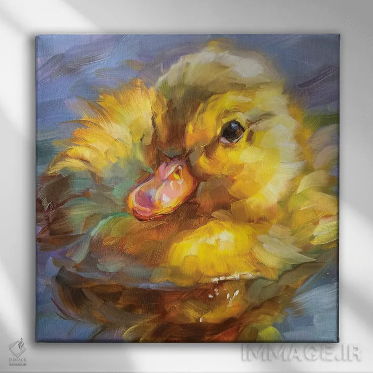 تابلو مطالعه جوجه اردک اثر هالی استورلی - نمای روبهرو روی دیوار