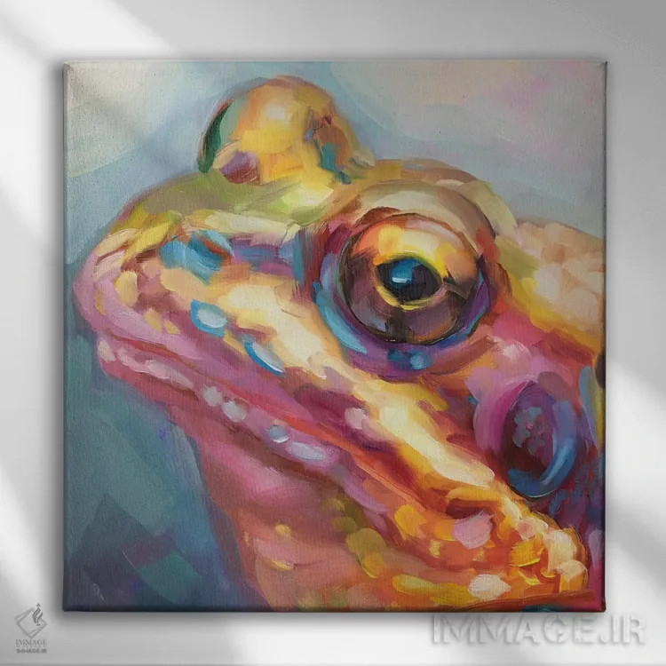 تابلو مطالعه قورباغه ۴ اثر هالی استورلی - نمای روبهرو روی دیوار