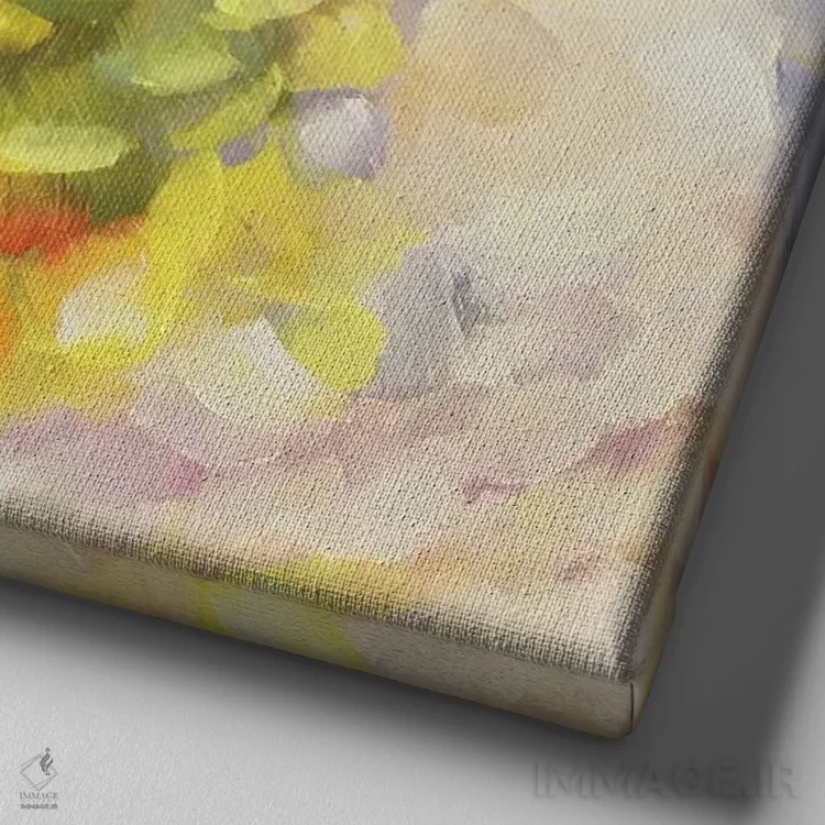 تابلو مطالعه مینی طوطی ۸ اثر هالی استورلی - نمای نزدیک بافت بوم