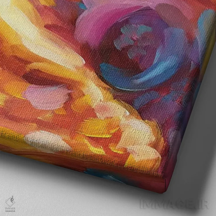 تابلو مطالعه قورباغه ۴ اثر هالی استورلی - نمای نزدیک بافت بوم