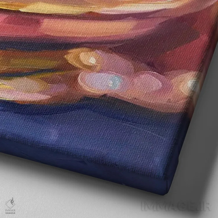 تابلو مطالعه مینی قورباغه ۳ اثر هالی استورلی - نمای نزدیک بافت بوم