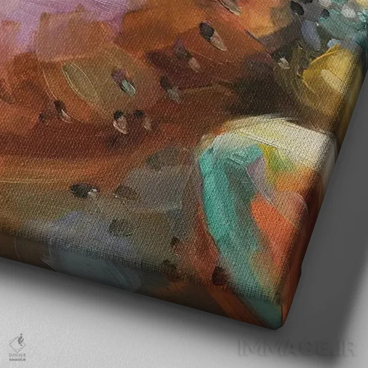 تابلو مطالعه جغد ۵ اثر هالی استورلی - نمای نزدیک بافت بوم