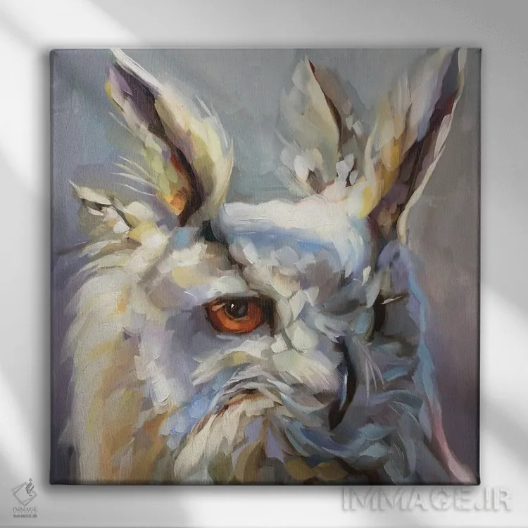 تابلو مطالعه جغد ۲ اثر هالی استورلی - نمای روبهرو روی دیوار