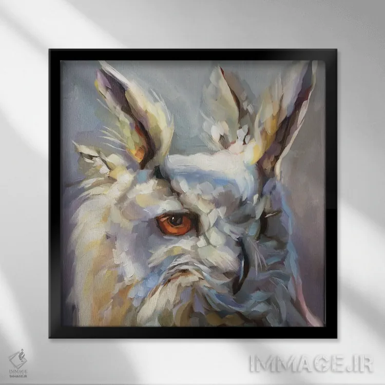 تابلو مطالعه جغد ۲ اثر هالی استورلی - نمای قابدار مشکی