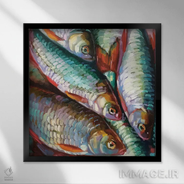 تابلو مطالعه ماهی ۲۹ اثر هالی استورلی - نمای قابدار مشکی