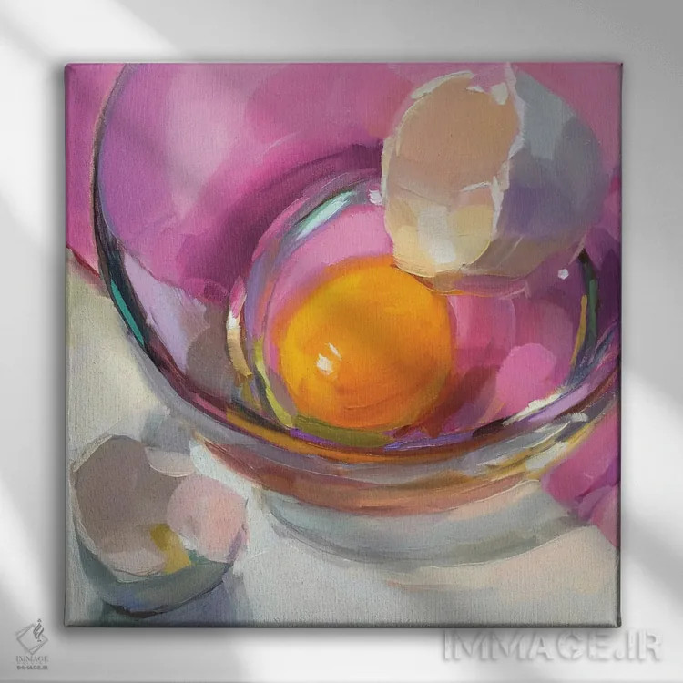 تابلو مطالعه تخم ۳ اثر هالی استورلی - نمای روبهرو روی دیوار