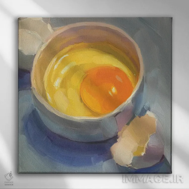 تابلو مطالعه تخم ۲ اثر هالی استورلی - نمای روبهرو روی دیوار