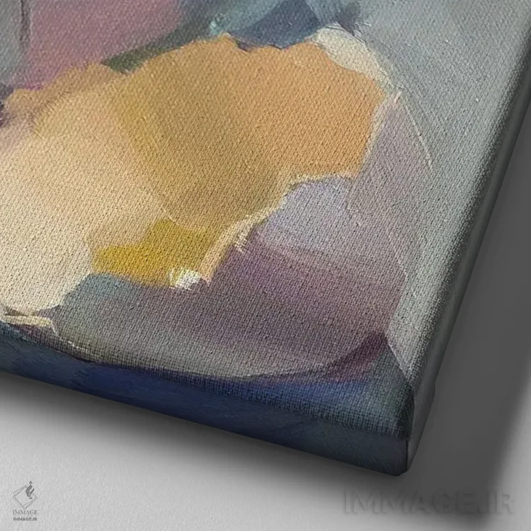 تابلو مطالعه تخم ۲ اثر هالی استورلی - نمای نزدیک بافت بوم