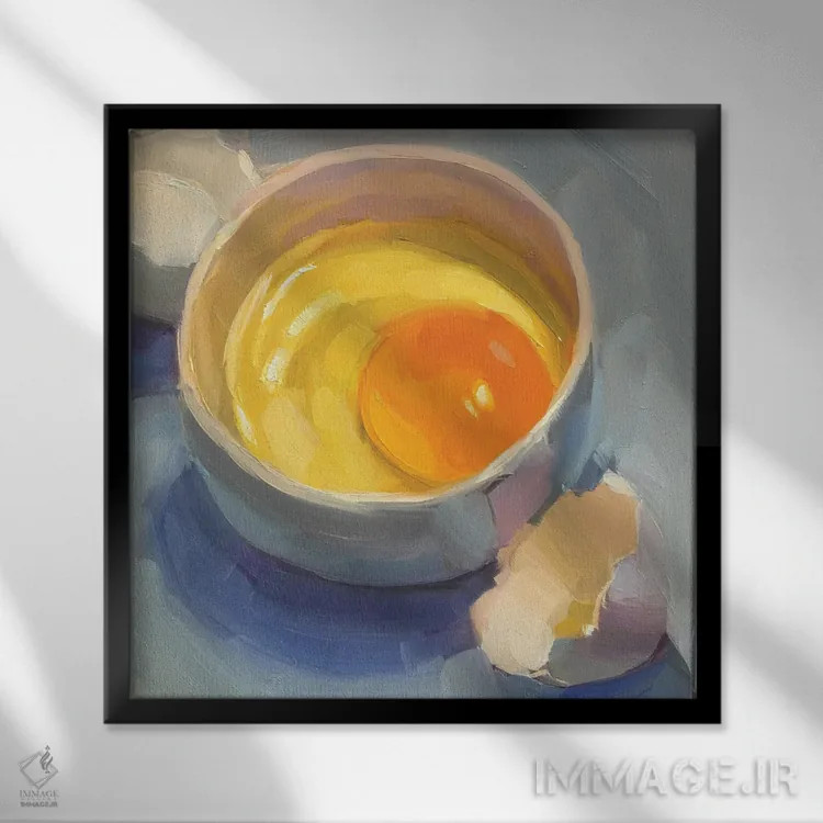 تابلو مطالعه تخم ۲ اثر هالی استورلی - نمای قابدار مشکی