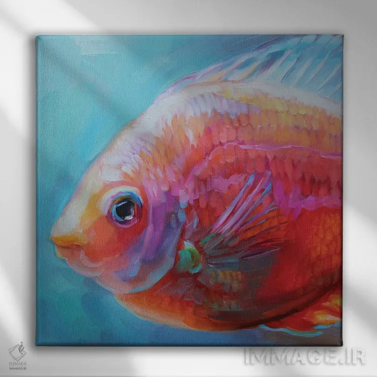تابلو مطالعه ماهی ۴۵ اثر هالی استورلی - نمای روبهرو روی دیوار