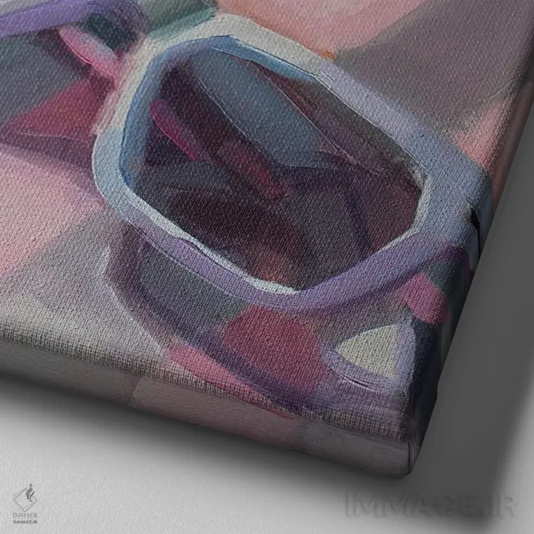 تابلو عینک آفتابی اثر هالی استورلی - نمای نزدیک بافت بوم