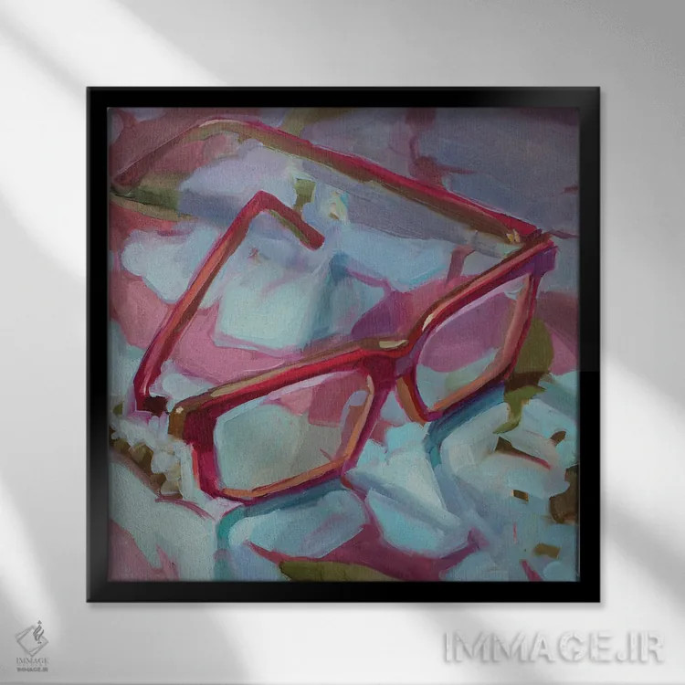 تابلو مطالعه عینک اثر هالی استورلی - نمای قابدار مشکی