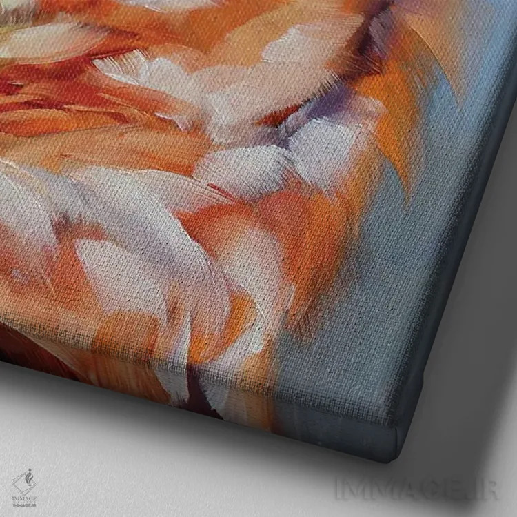 تابلو مطالعه جغد ۱۸ اثر هالی استورلی - نمای نزدیک بافت بوم