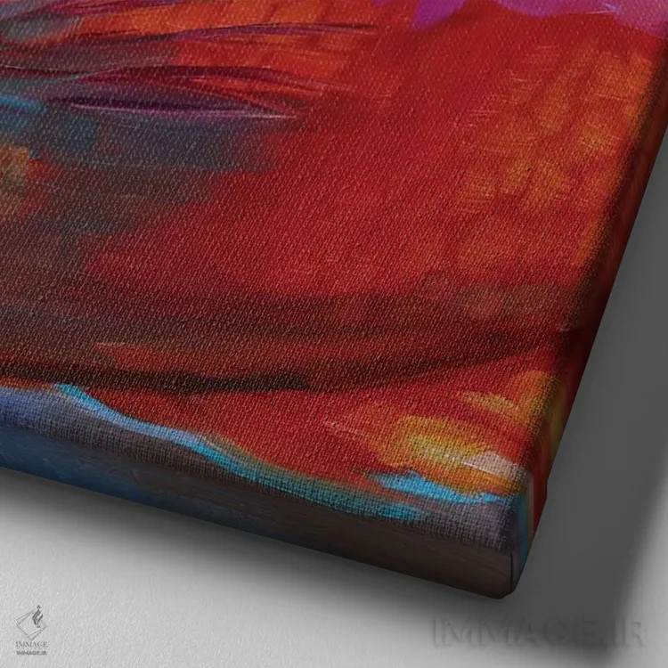 تابلو مطالعه ماهی ۴۵ اثر هالی استورلی - نمای نزدیک بافت بوم