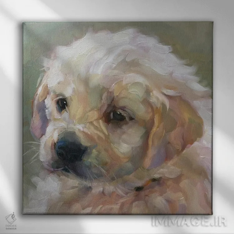 تابلو مطالعه سگ ۲ اثر هالی استورلی - نمای روبهرو روی دیوار