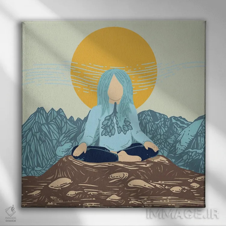 تابلو نفس بکش اثر کورالی هوئن - نمای روبهرو روی دیوار