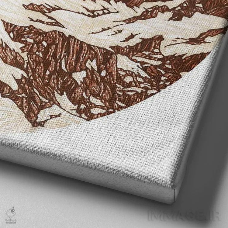 تابلو طلوع آفتاب در شامونی اثر کورالی هوئن - نمای نزدیک بافت بوم