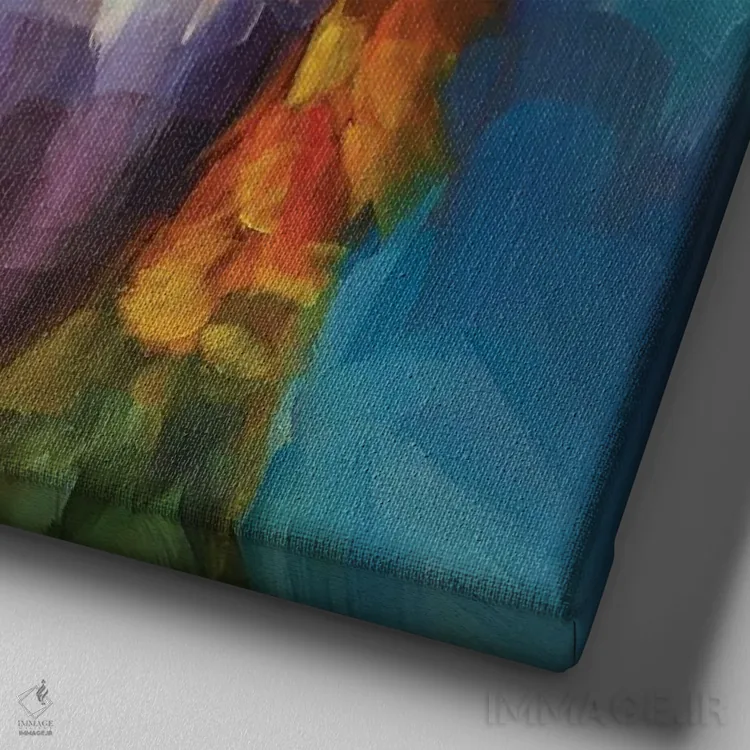 تابلو مطالعه مینی طوطی ۲ اثر هالی استورلی - نمای نزدیک بافت بوم