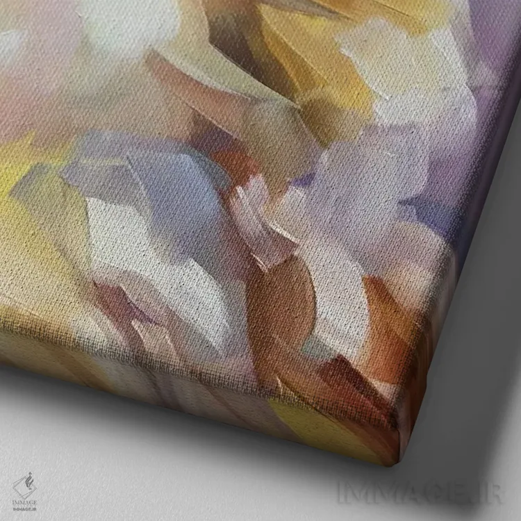 تابلو مطالعه مینی پرنده اثر هالی استورلی - نمای نزدیک بافت بوم