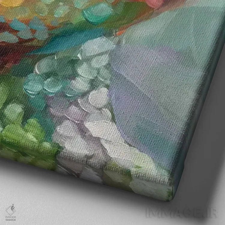 تابلو مطالعه مینی قورباغه ۲ اثر هالی استورلی - نمای نزدیک بافت بوم