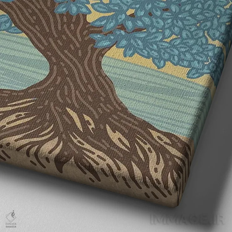 تابلو یک درخت کاشته شد (کمپین یا سازمان محیط زیستی) اثر کورالی هوئن - نمای نزدیک بافت بوم