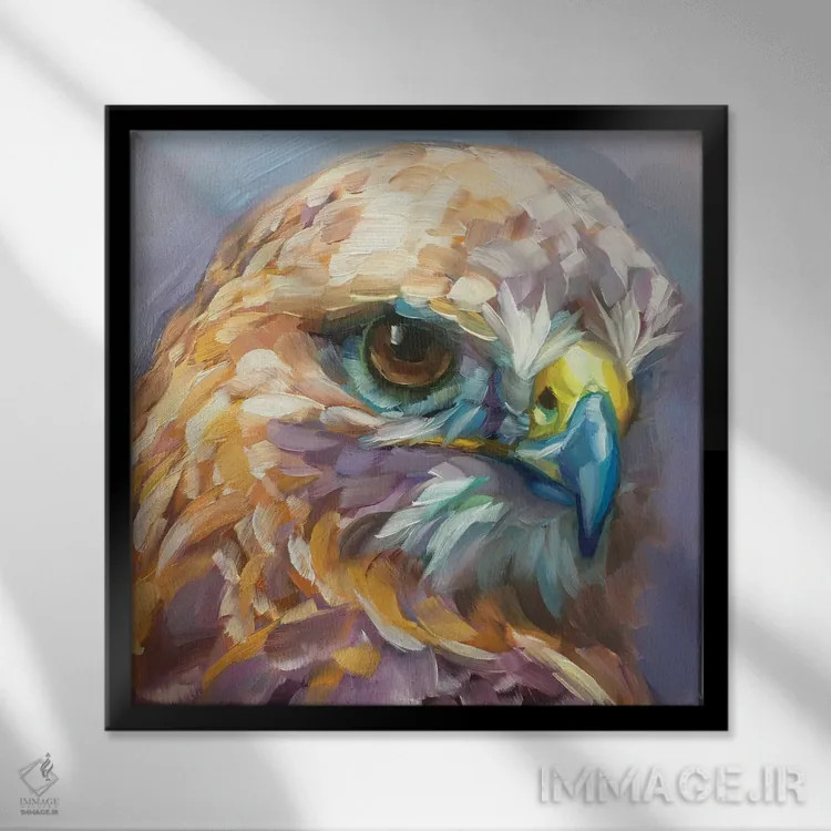 تابلو مطالعه مینی پرنده ۲ اثر هالی استورلی - نمای قابدار مشکی