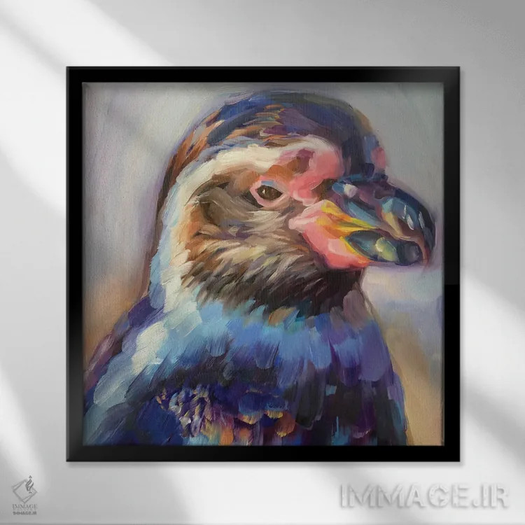 تابلو مطالعه پنگوئن اثر هالی استورلی - نمای قابدار مشکی