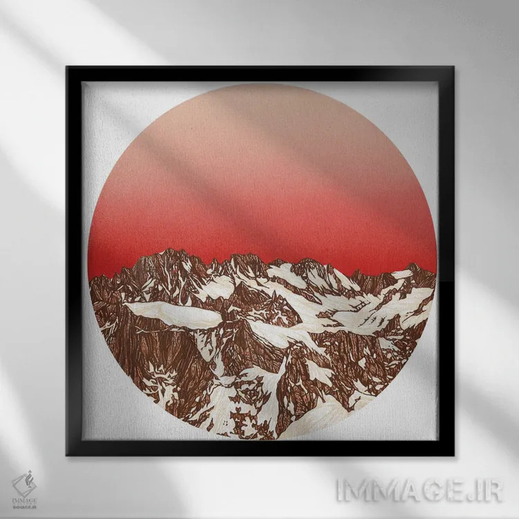 تابلو طلوع آفتاب در شامونی اثر کورالی هوئن - نمای قابدار مشکی