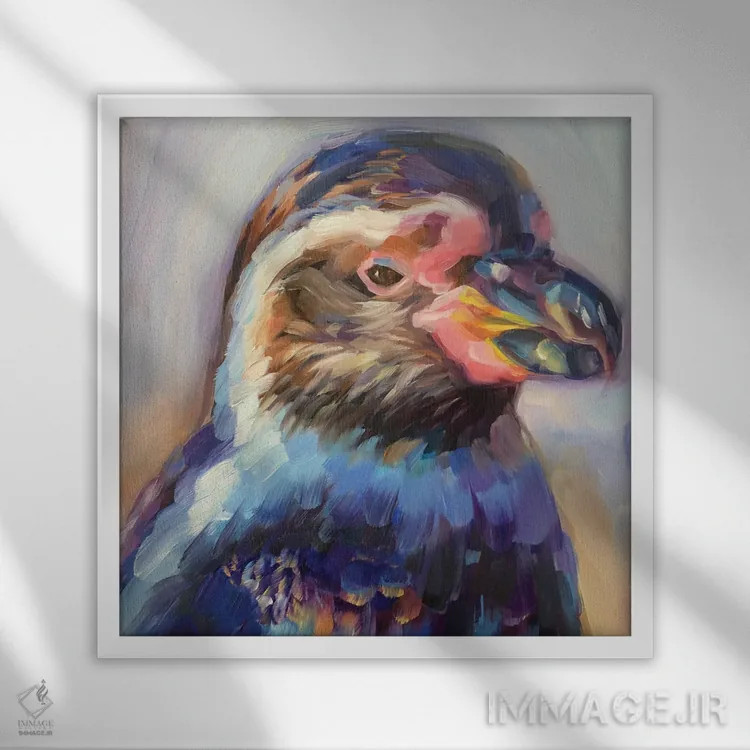 تابلو مطالعه پنگوئن اثر هالی استورلی - نمای قابدار سفید