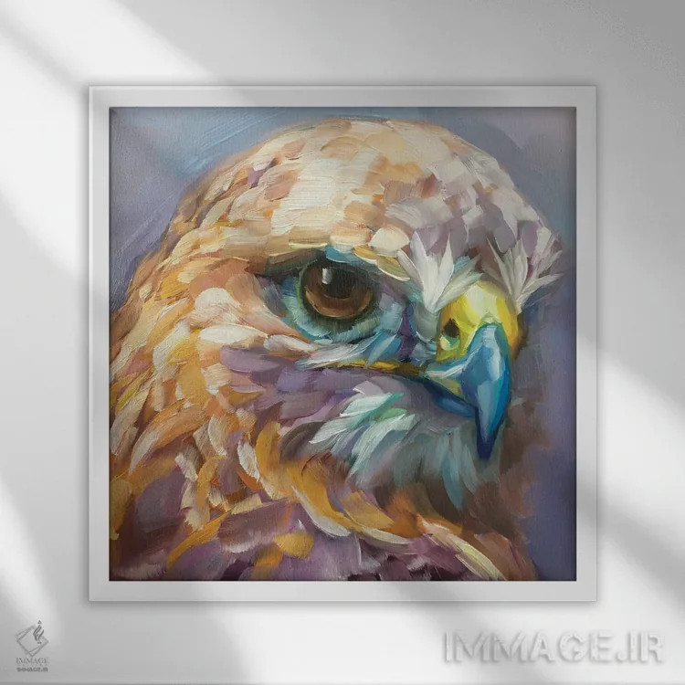 تابلو مطالعه مینی پرنده ۲ اثر هالی استورلی - نمای قابدار سفید