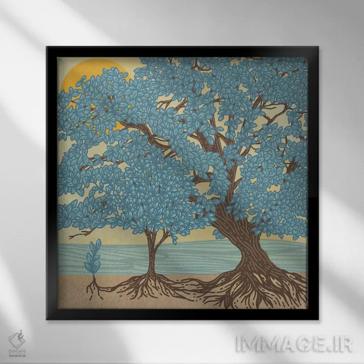 تابلو یک درخت کاشته شد (کمپین یا سازمان محیط زیستی) اثر کورالی هوئن - نمای قابدار مشکی