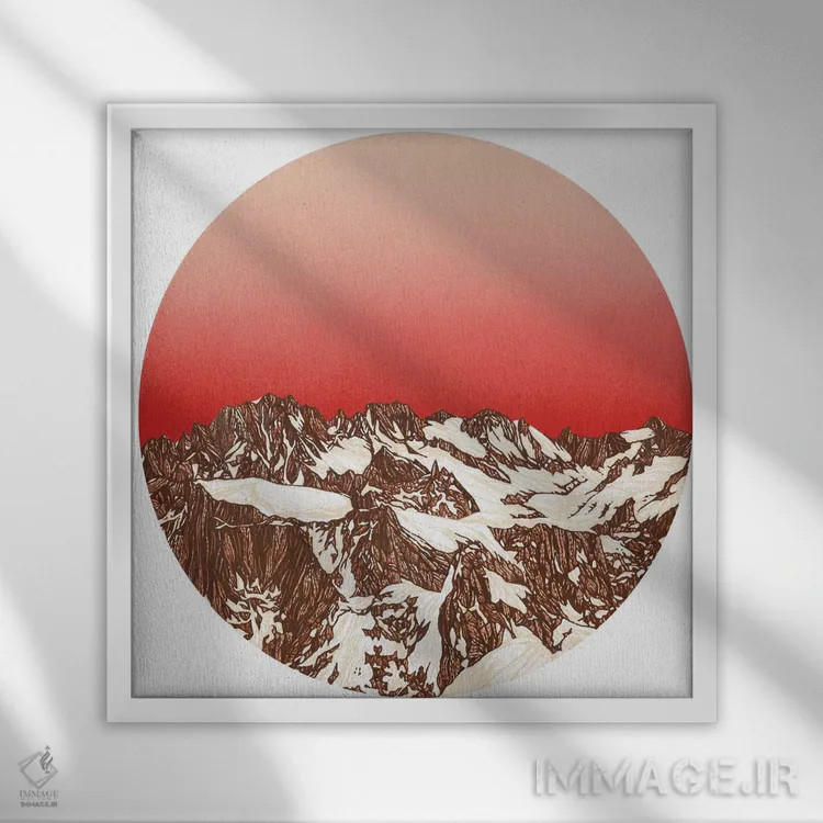 تابلو طلوع آفتاب در شامونی اثر کورالی هوئن - نمای قابدار سفید